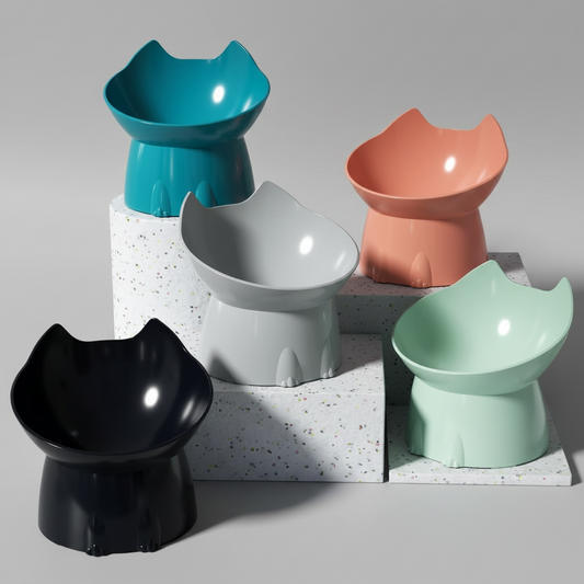ElaPaw Ergonomic Raised Pet Bowl - full product shot