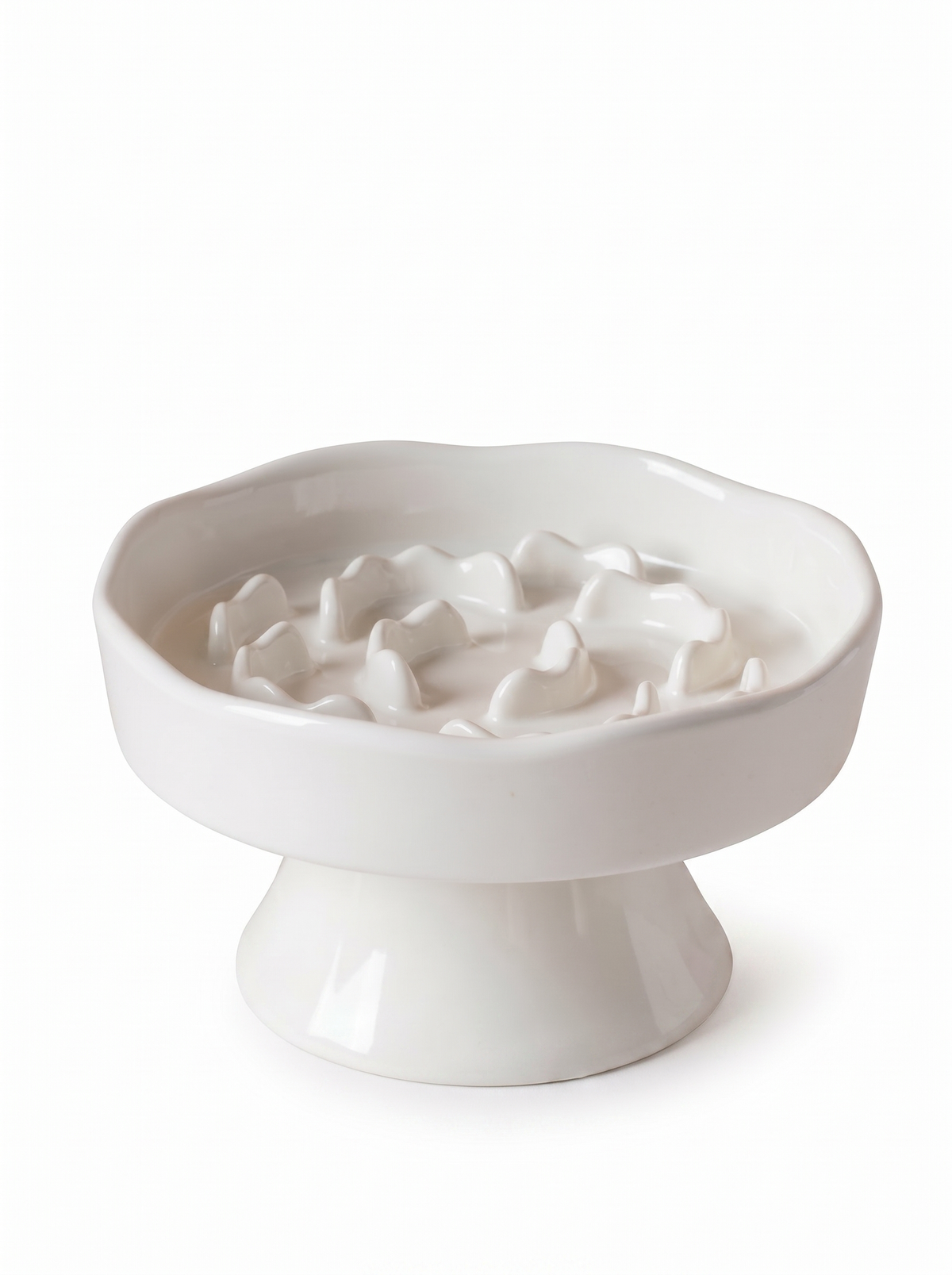 Ceramic Elevated Slow Feeder Bowl image with text 3