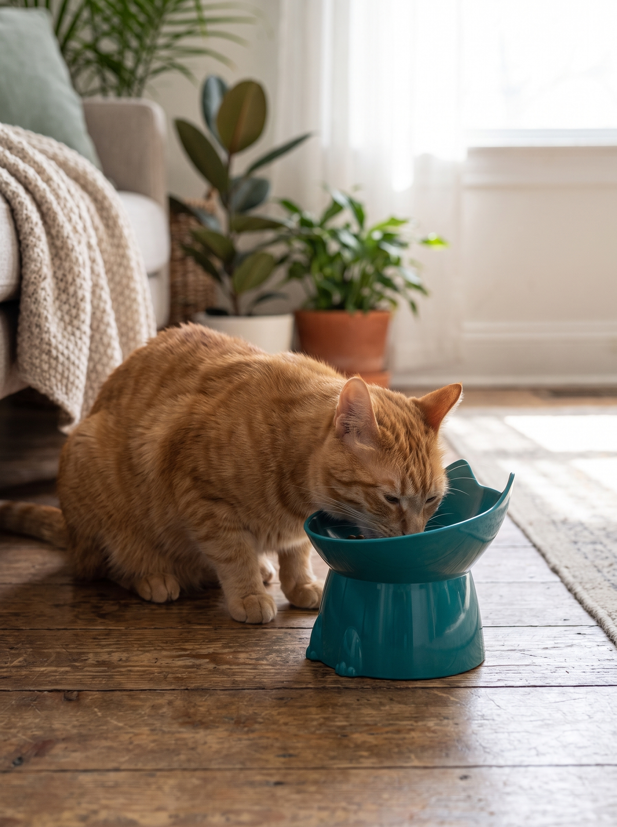Ergonomic Raised Pet Bowl image with text 2