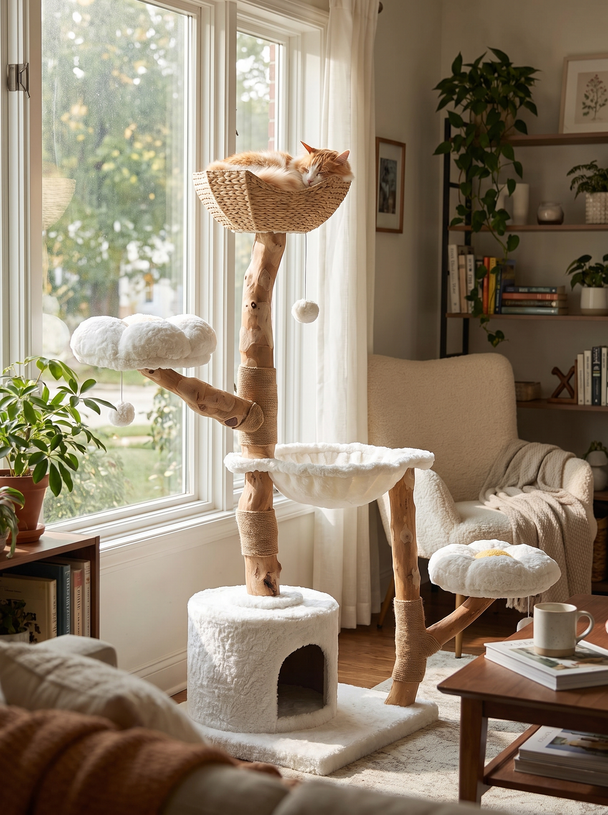 Large Cat Tree Tower with Sisal Scratching Post image with text 2