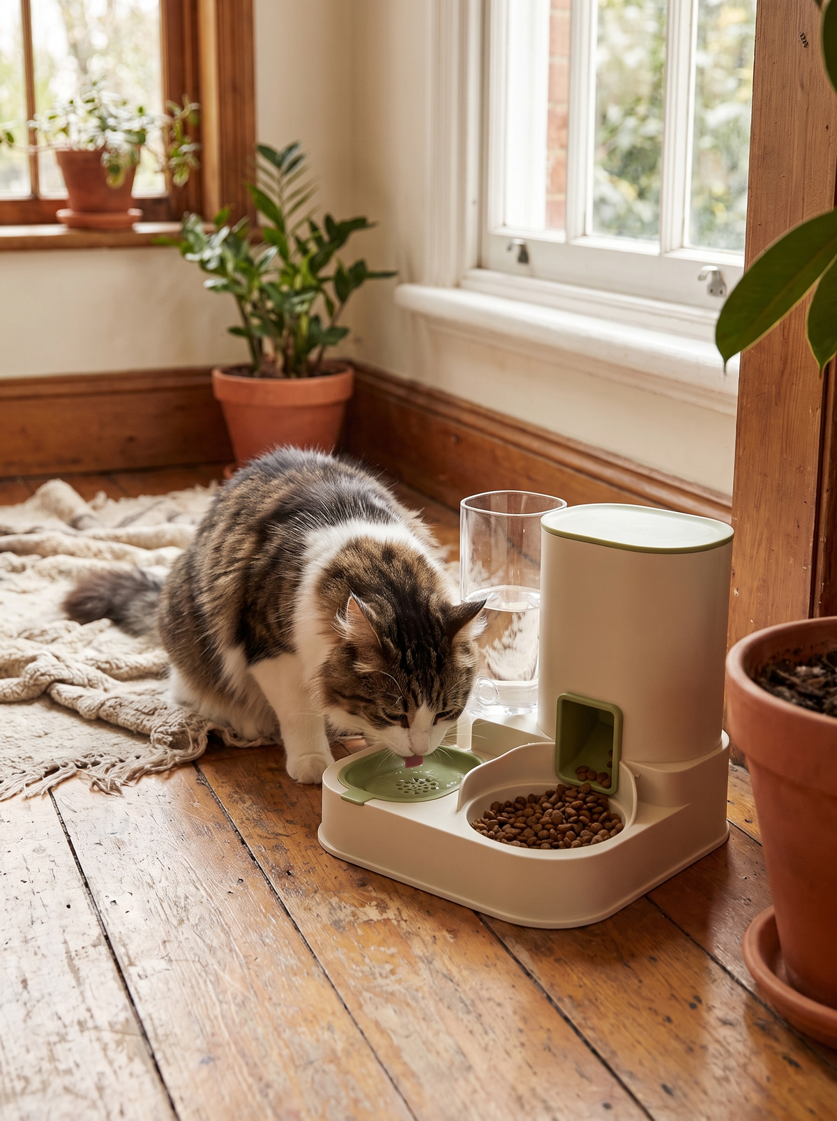 Gravity Auto Feeder & Water Station image with text 2